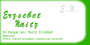 erzsebet maitz business card